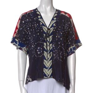 Warm NY silk batik top
